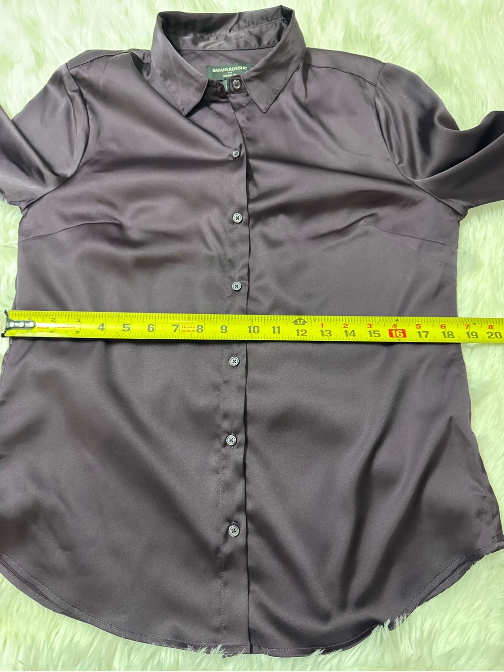 Banana Republic Womens Purple Button Down Shirt Classic Fit Collared Long Sleeve - Picture 8 of 10